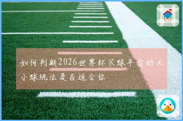 如何判断2026世界杯买球平台的大小球玩法是否适合你
